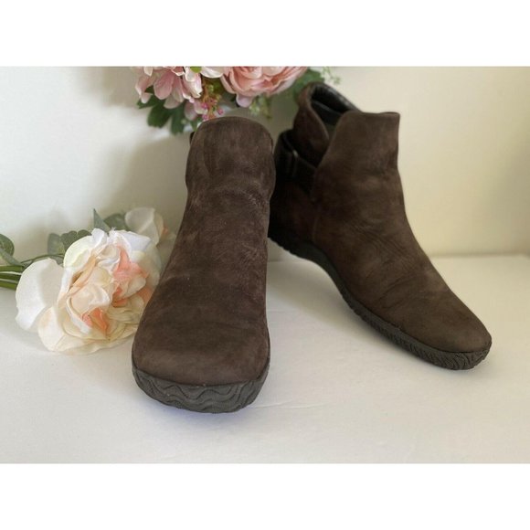 Softwalk Oxnard Ankle Brown Suede Leather Boots - Picture 3 of 12